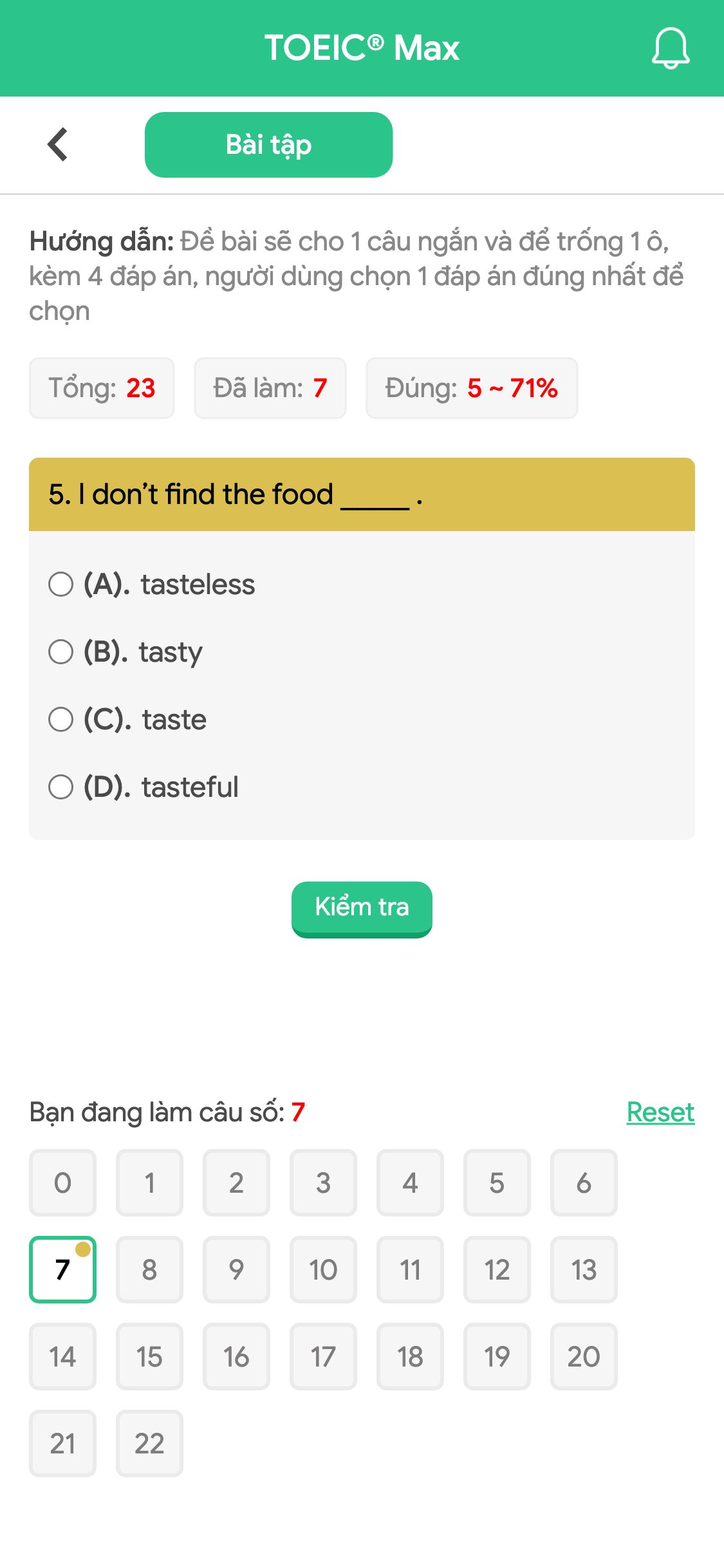 5. I don’t find the food _____ .