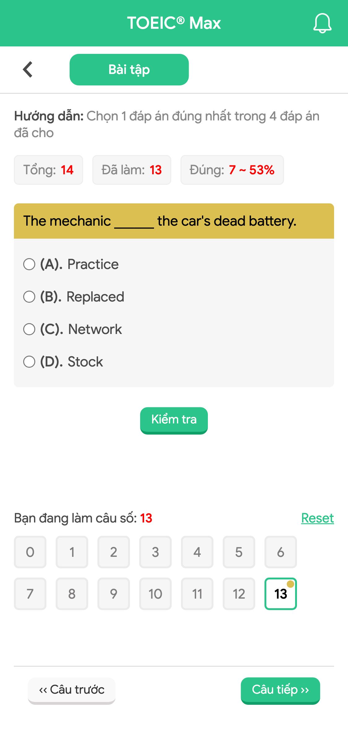 The mechanic ______ the car's dead battery.