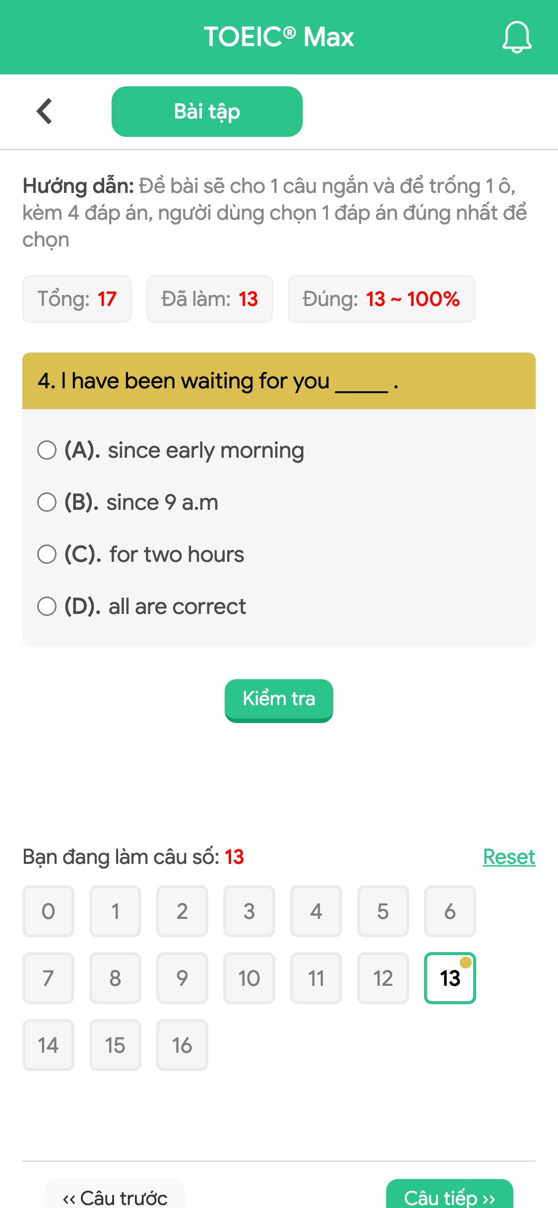 4. I have been waiting for you _____ .