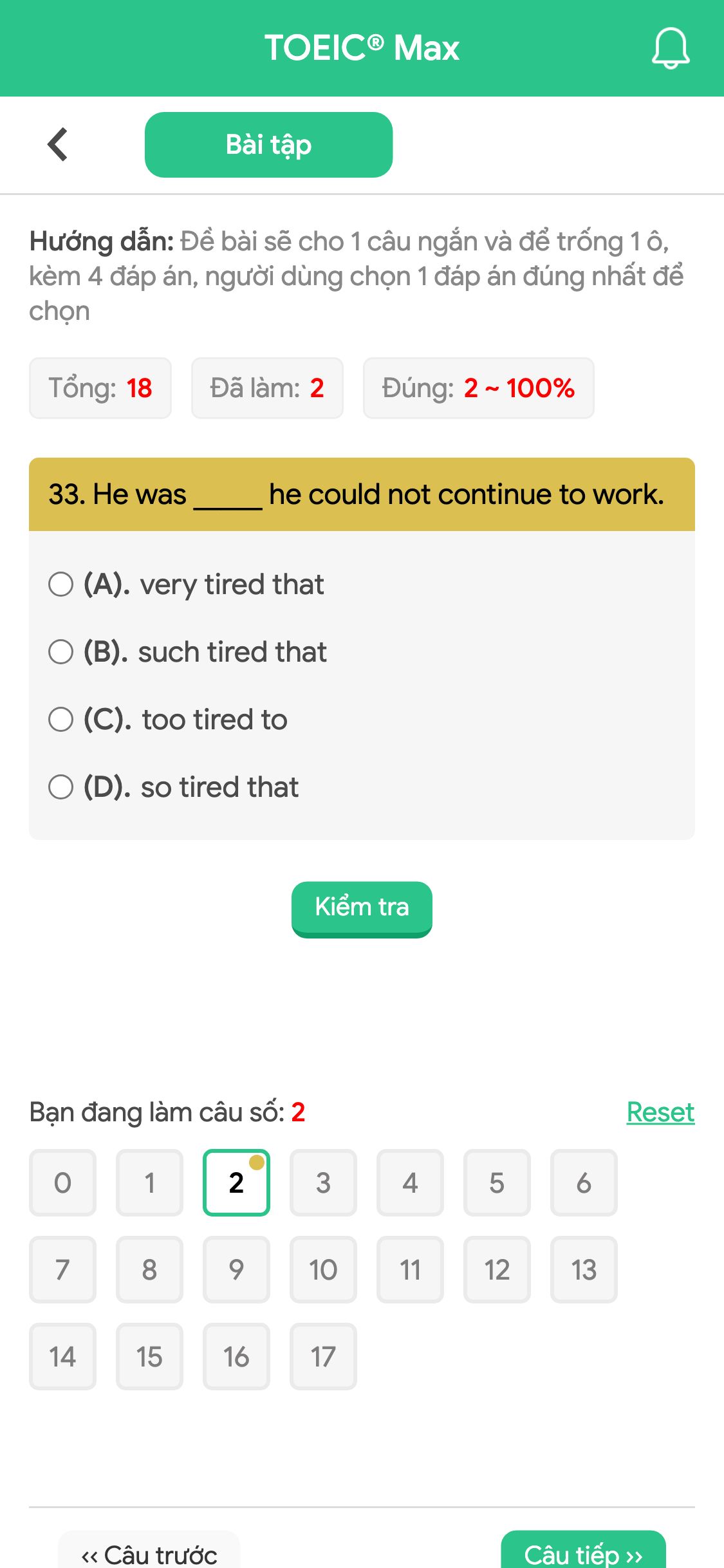 33. He was _____ he could not continue to work.