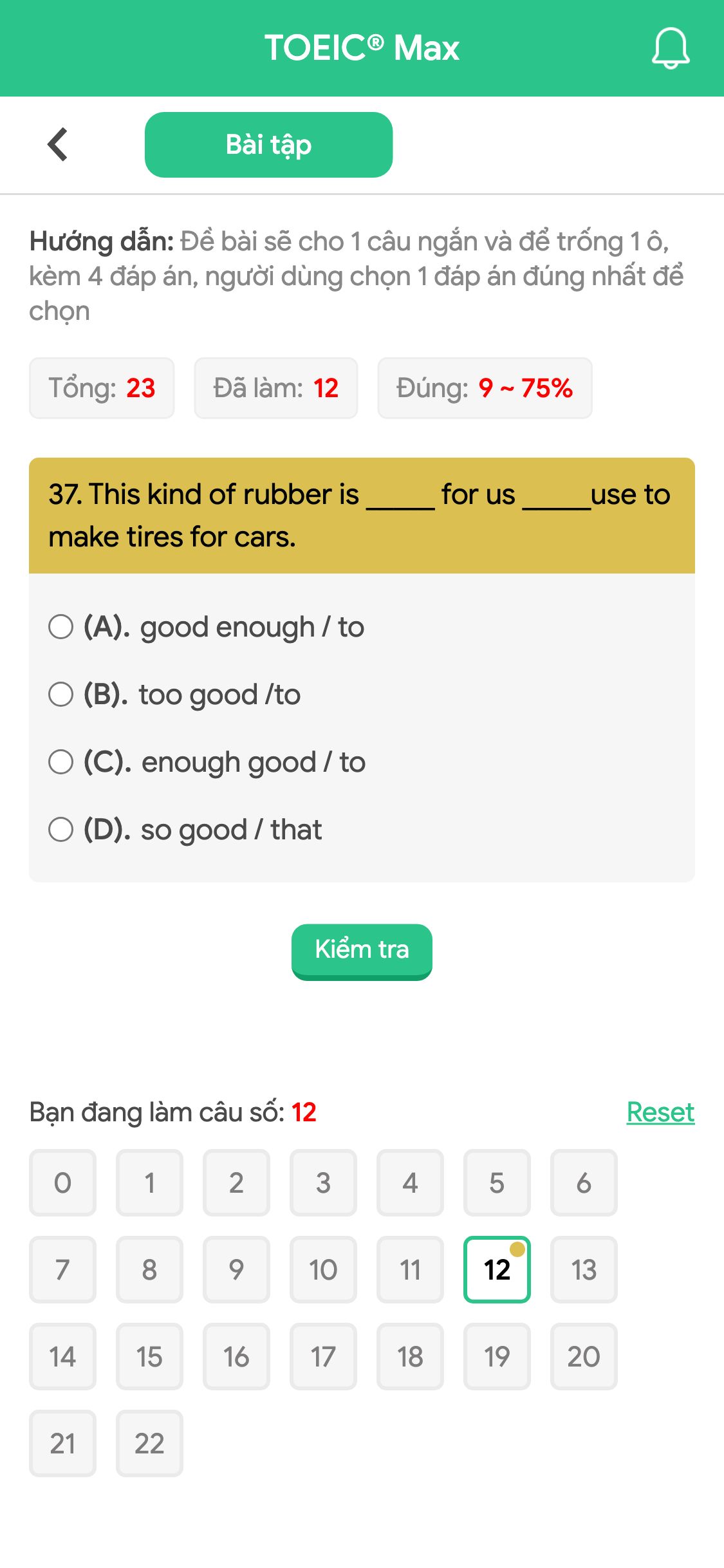 37. This kind of rubber is _____ for us _____use to make tires for cars.
