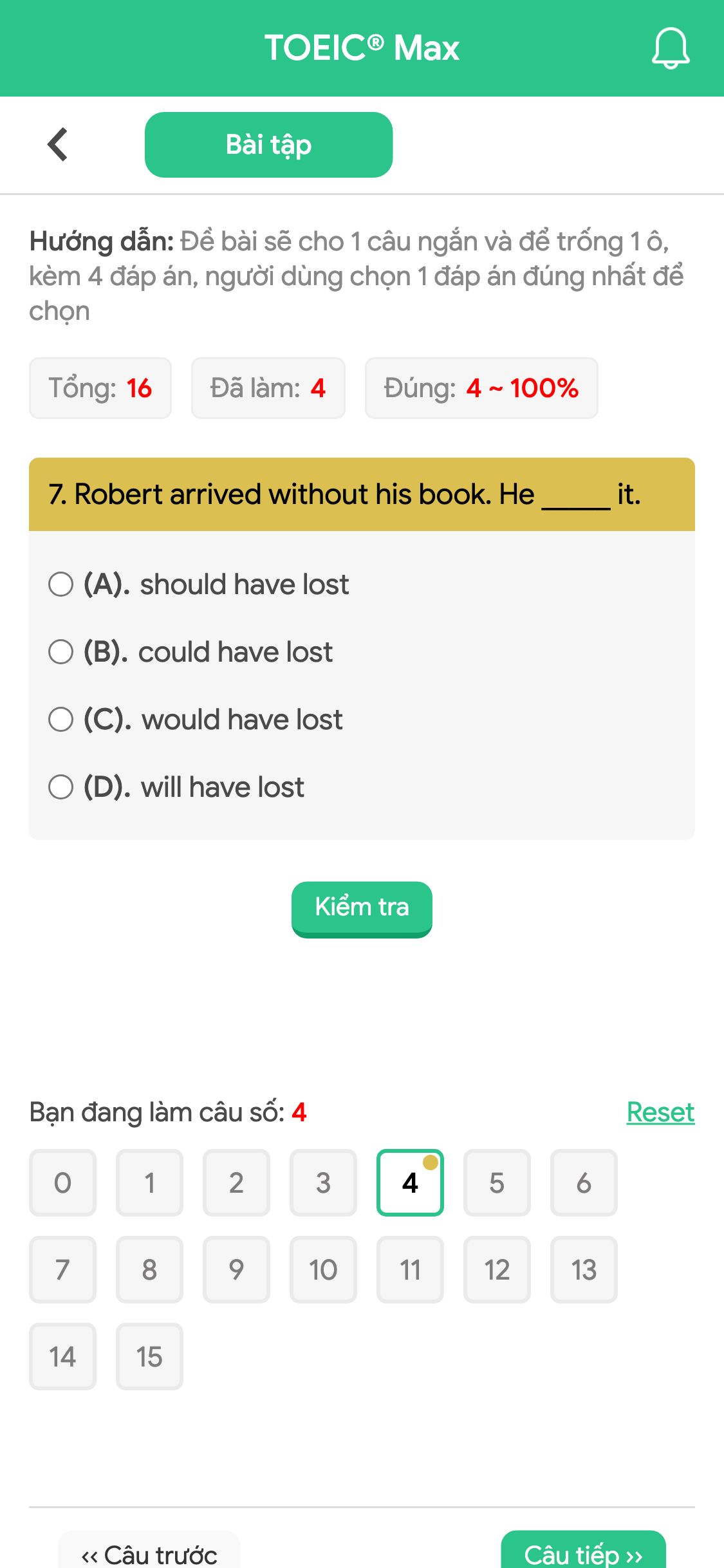 7. Robert arrived without his book. He _____ it.