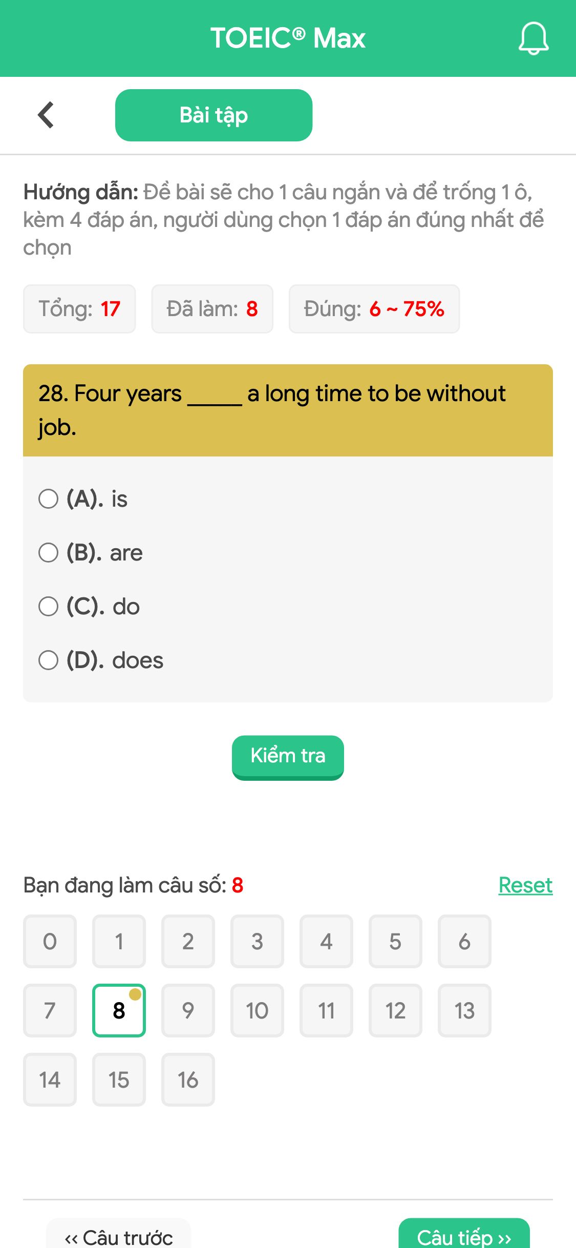 28. Four years _____ a long time to be without job.