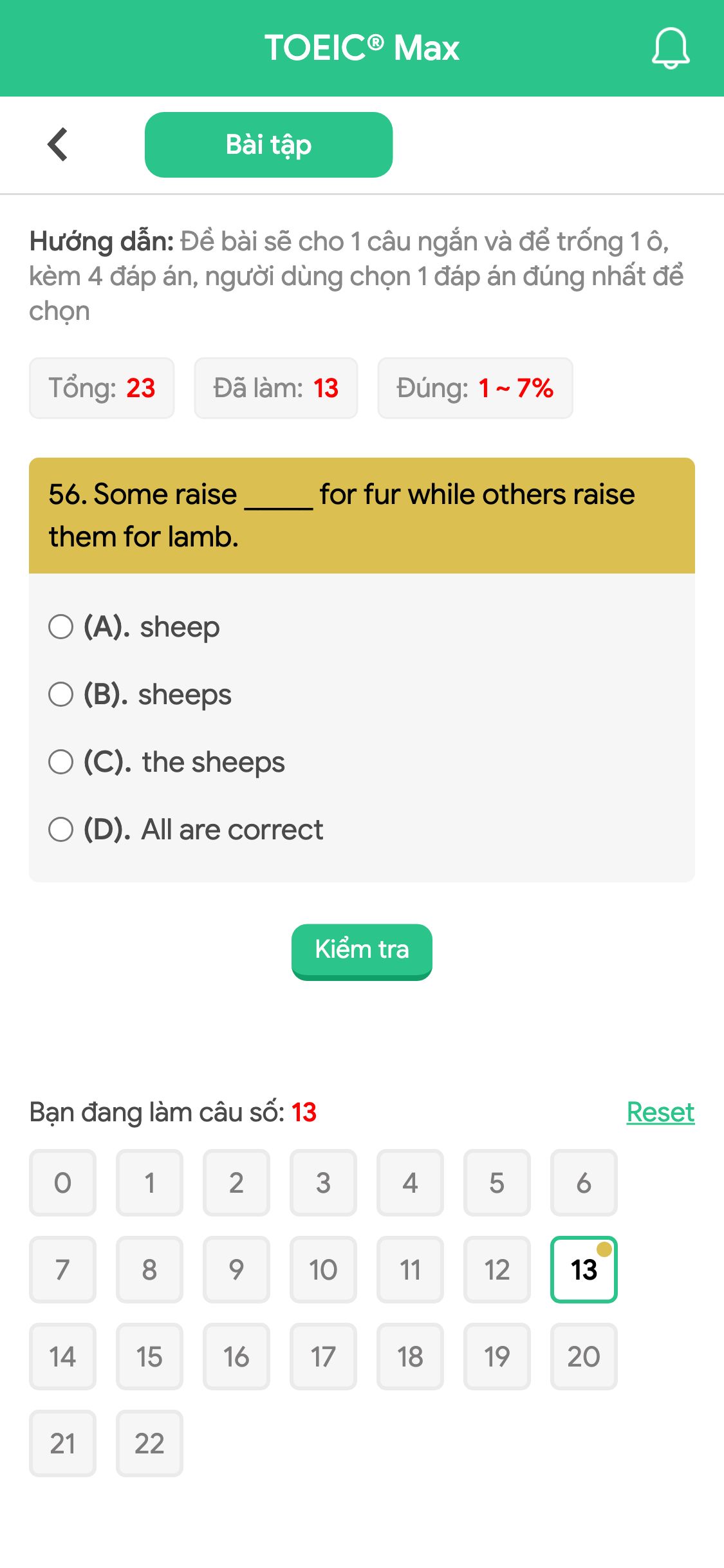 56. Some raise _____ for fur while others raise them for lamb.
