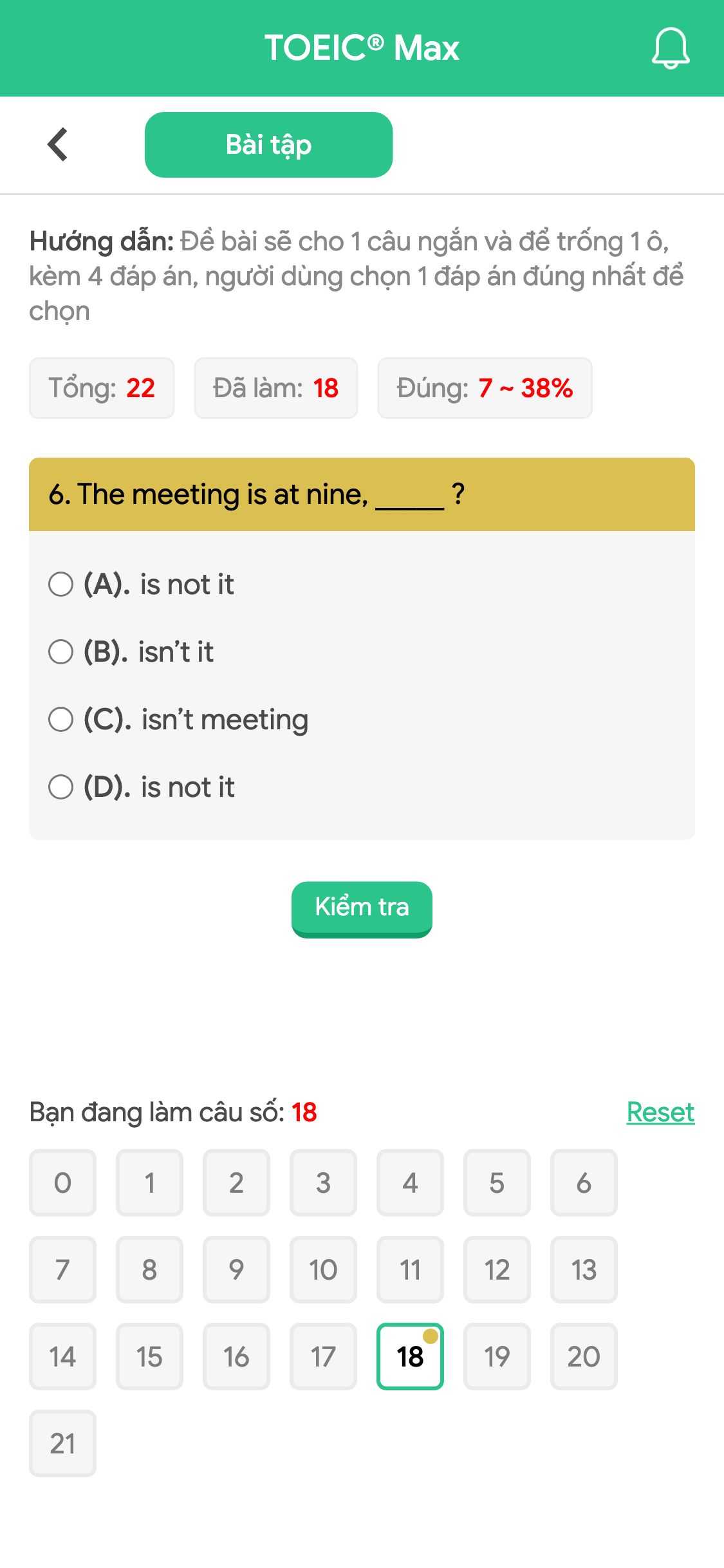 6. The meeting is at nine, _____ ?