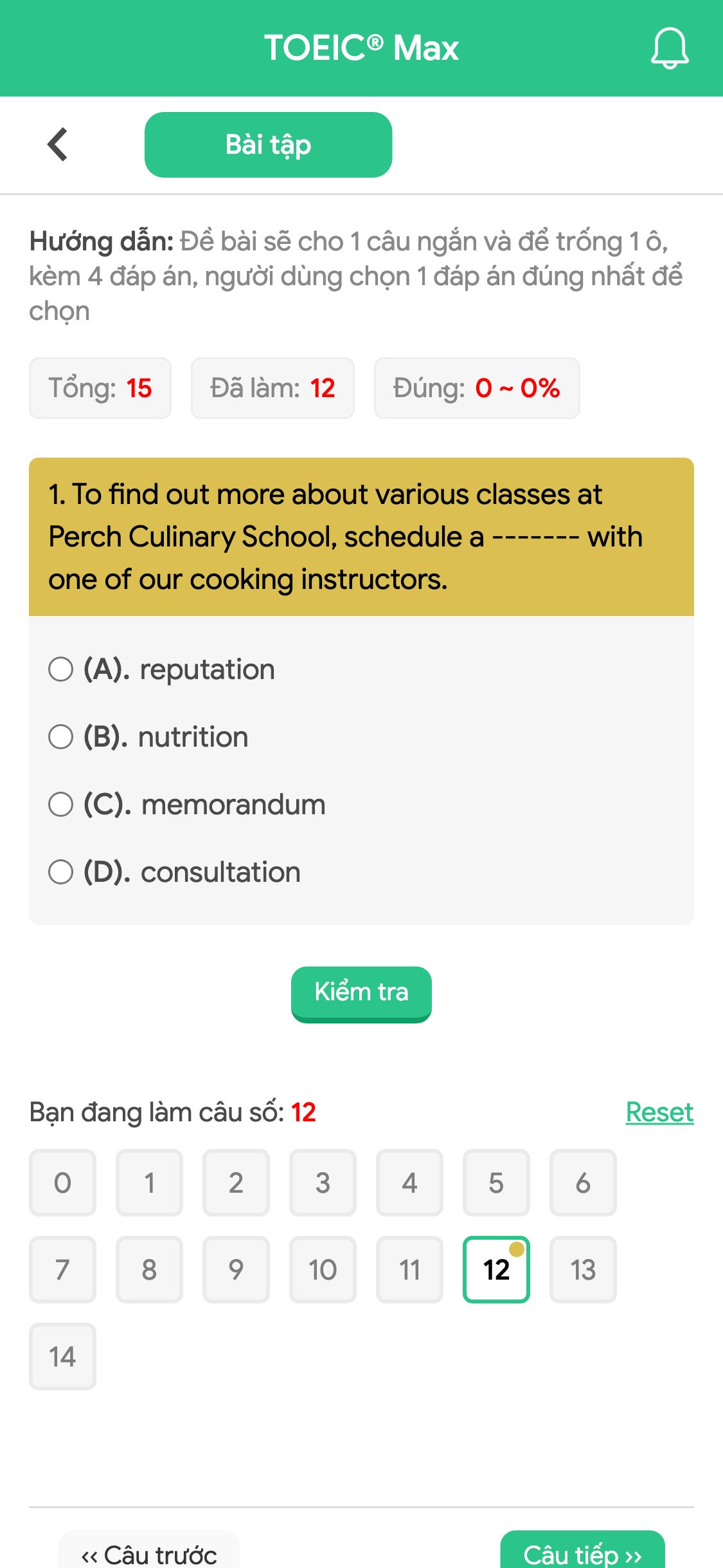 1. To find out more about various classes at Perch Culinary School, schedule a ------- with one of our cooking instructors.